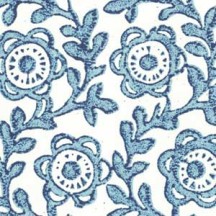 Blue Stamped Flowers Italian Print Paper ~ Rossi Italy